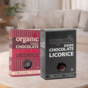 Organic Times Chocolate Coated Licorice 150g