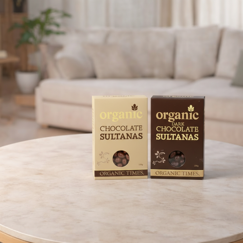 Organic Times Chocolate Coated Sultanas 150g