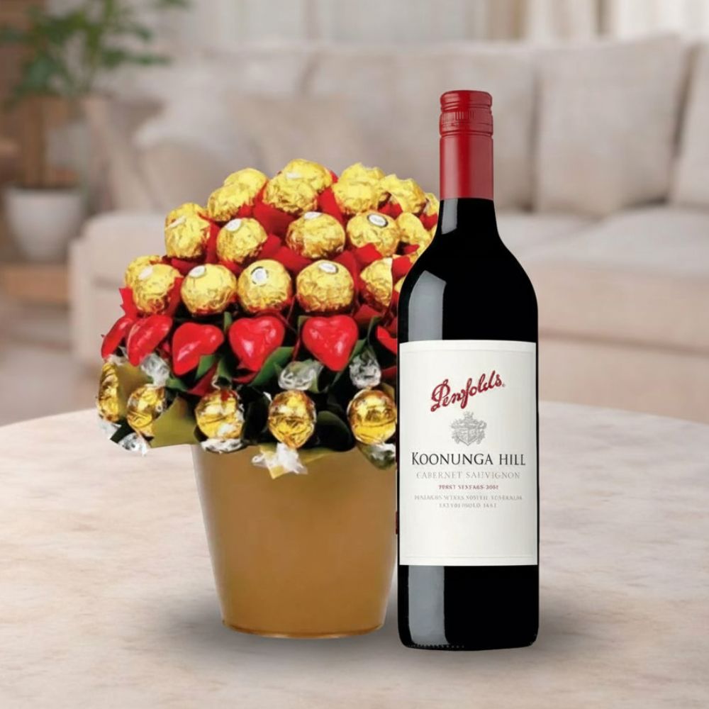 Penfolds Queen of Hearts Chocolate Bouquet