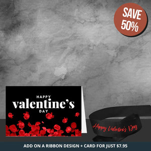 Personalised Happy Valentines Ribbon Black & Red - Tastebuds