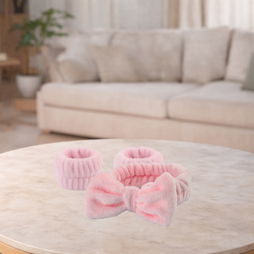 Pink Spa Headband and Wristband