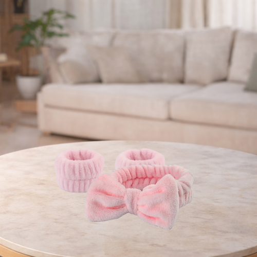 Pink Spa Headband and Wristband