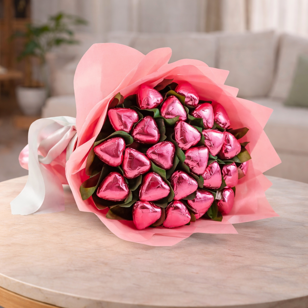 Pink Romance Chocolate Bouquet