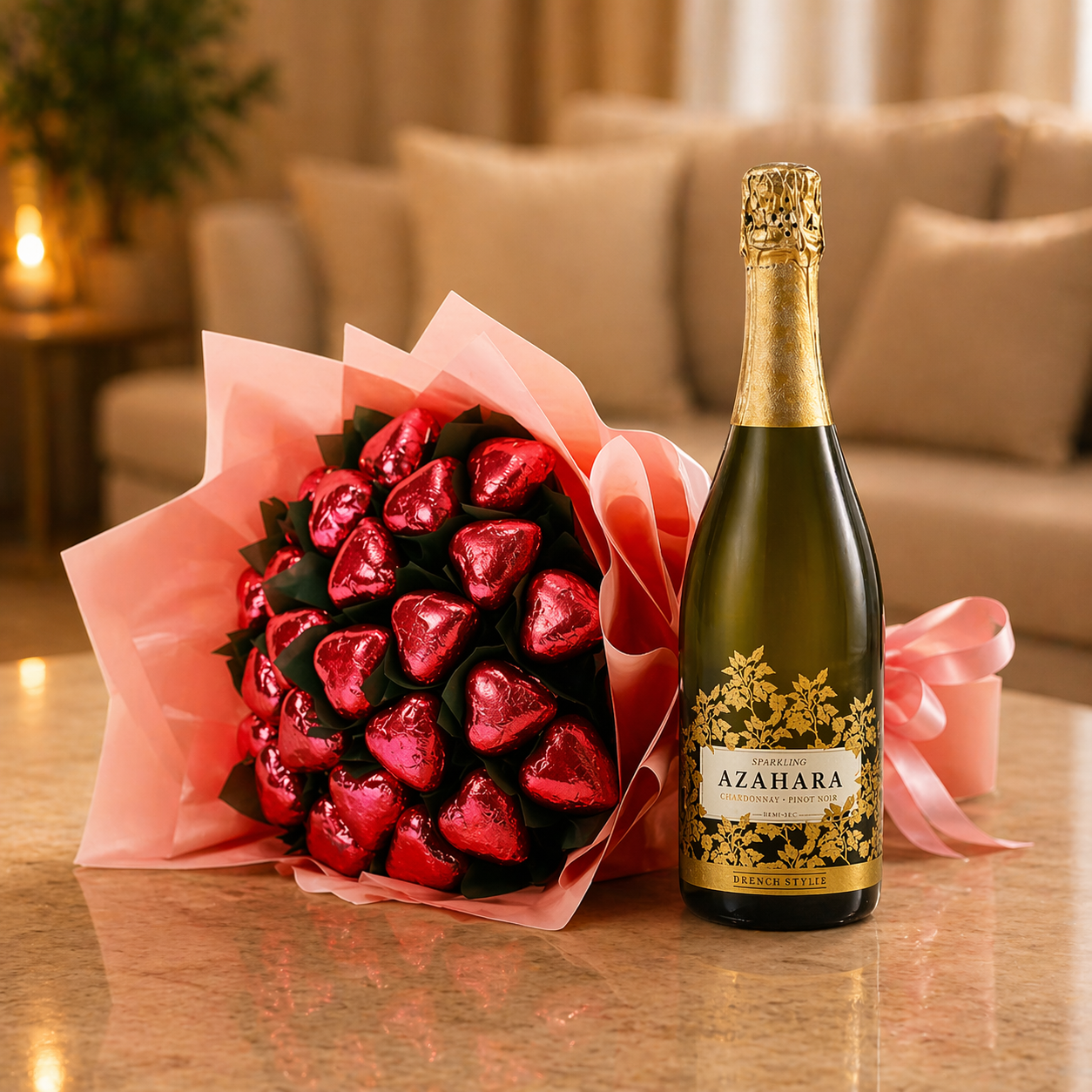 Pink Sparkling Indulgence Chocolate Bouquet