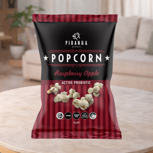 Piranha Raspberry Apple Popcorn 25g