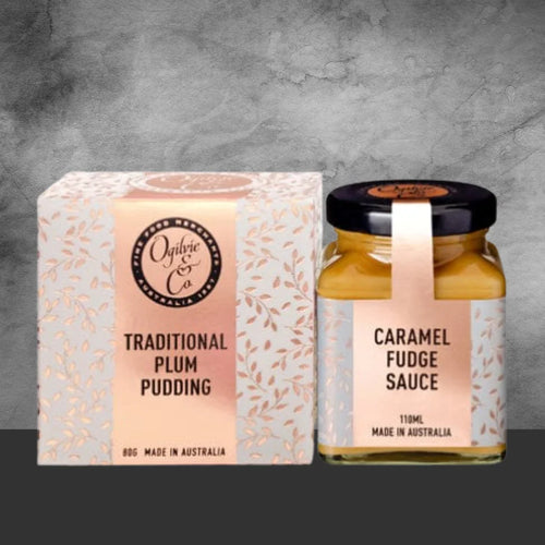 Plum Pudding & Caramel Fudge Dessert Sauce Gift Pack