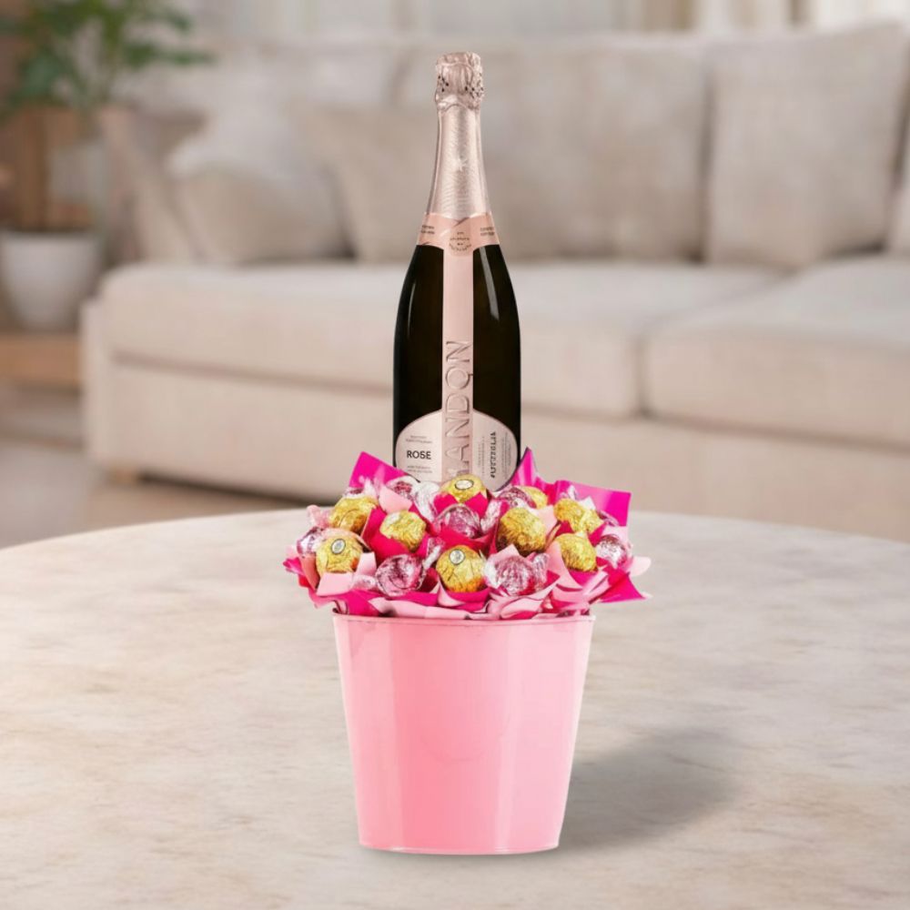 Pretty in Chandon Pink Chocolate Bouquet