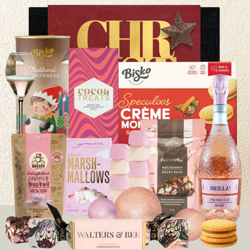 Prosecco Rose Christmas Hamper For Her