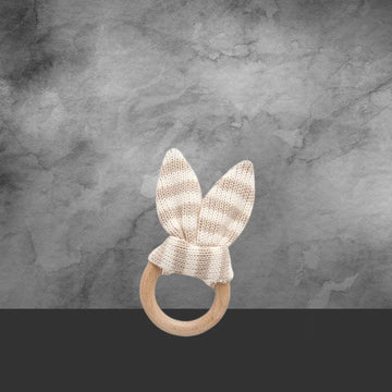 PureBaby Lake Rabbit Ear Teether Brown - Tastebuds