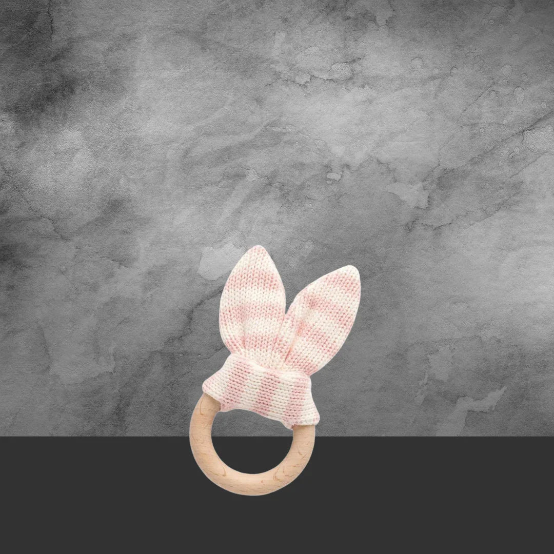 PureBaby Lake Rabbit Ear Teether Wild Rose - Tastebuds