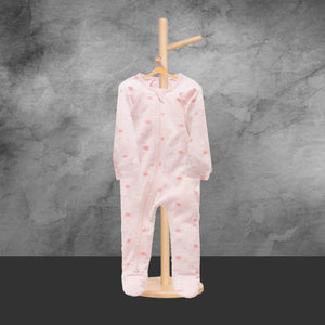 Pure Baby Organic Pink Leaf Growsuit - Sizes 000 or 00 - Tastebuds