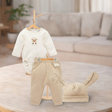 Pure Baby 3 Piece Gift Set Mushroom Stone Melange Neutra