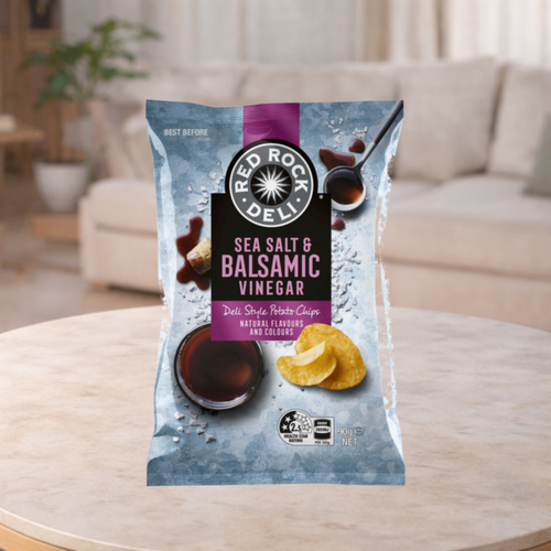 Red Rock Deli Sea Salt & Balsamic Vinegar Chips 90g