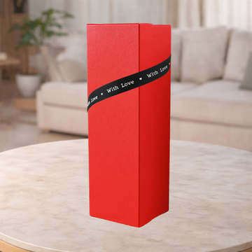 Red Wine Box with Ribbon