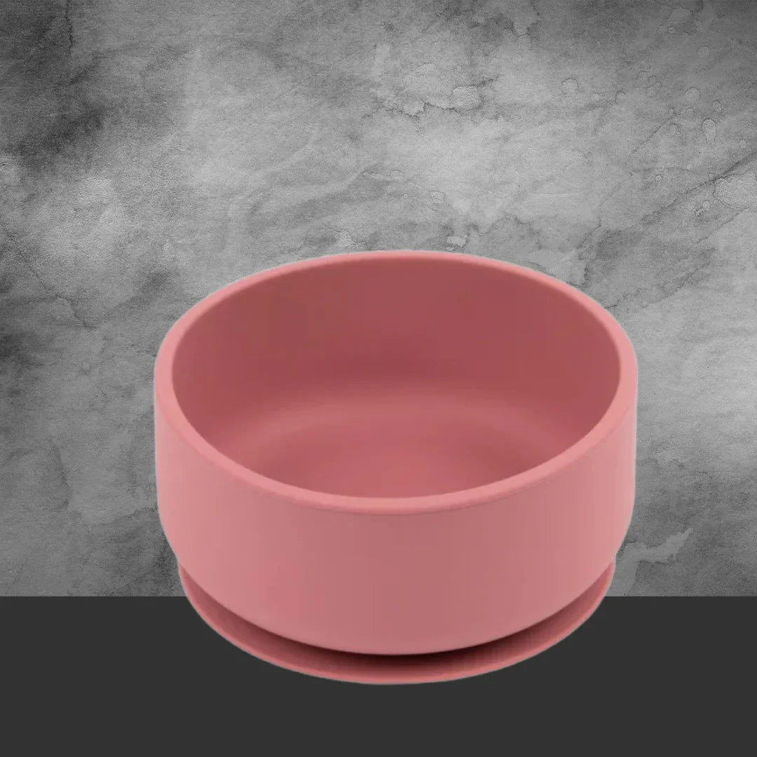 Silicone Baby Suction Bowl Dustypink - By Tiny Dining - Tastebuds