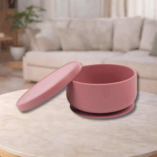 Silicone Baby Suction Bowl Dustypink - By Tiny Dining