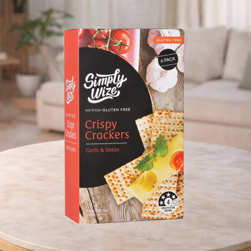 Simply Wize Gf Crispy Crackers Onion And Garlic 25g