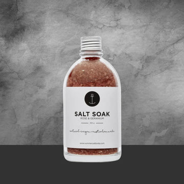 Summer Salt Body Salt Rose & Geranium Soak 350g - Tastebuds