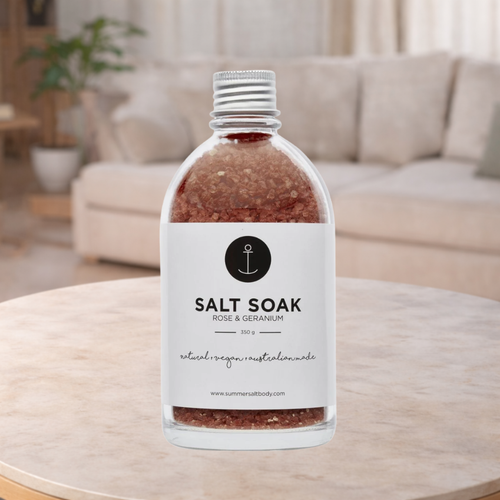 Summer Salt Body Salt Rose & Geranium Soak 350g