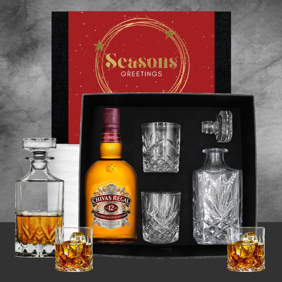 Whiskey Decanter Christmas Hamper For Him - Tastebuds