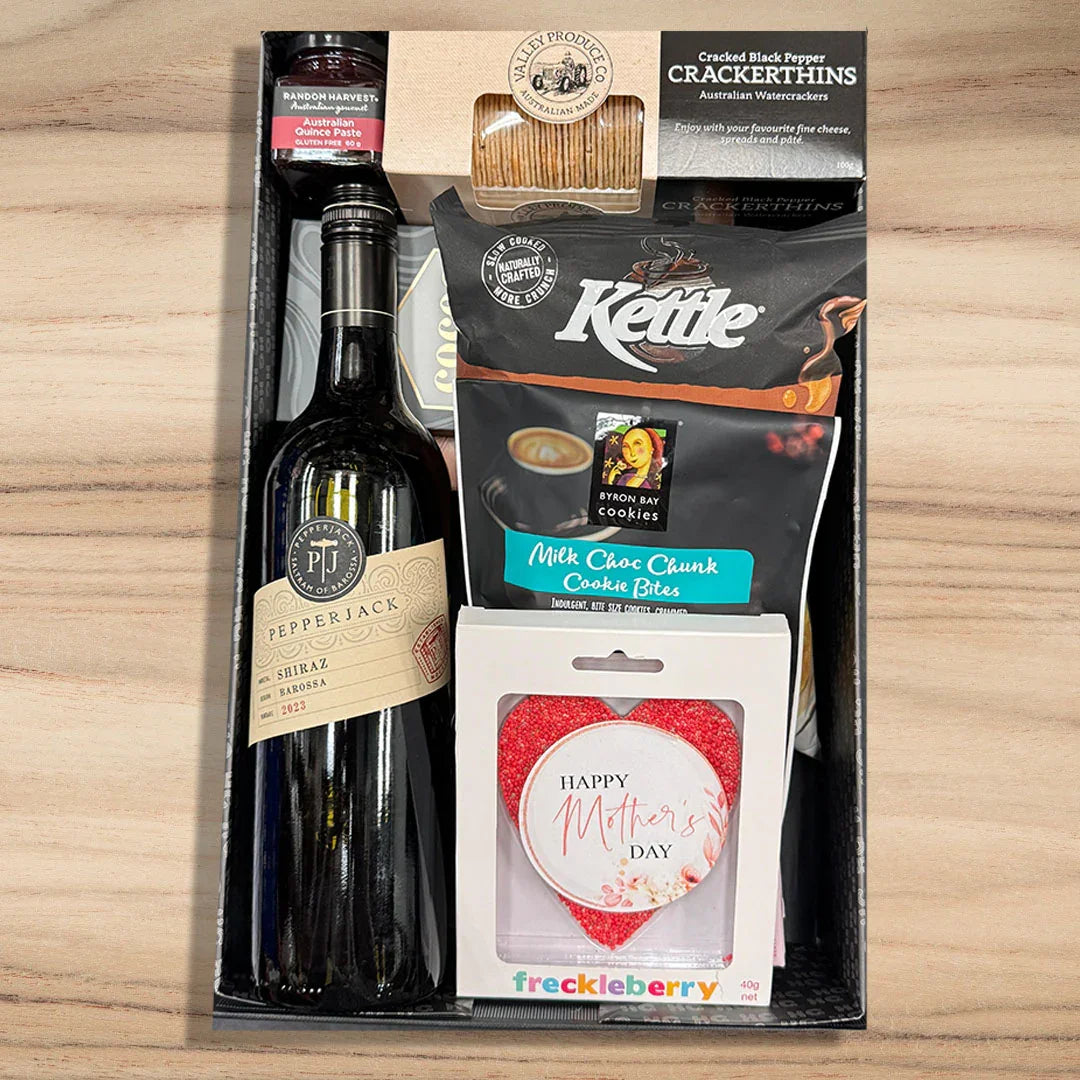 Mother's Day Pepperjack Red Wine Hamper - Tastebuds