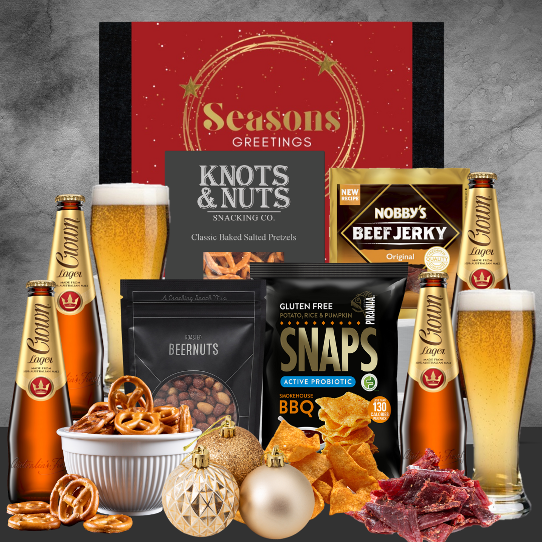 Christmas Hamper For Him With Crown Beer