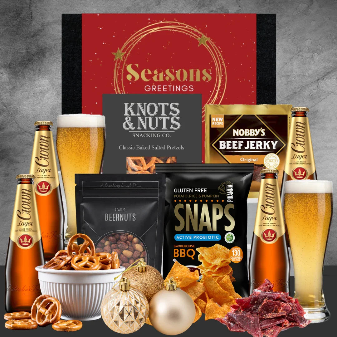 Christmas Hamper For Him With Crown Beer - Tastebuds