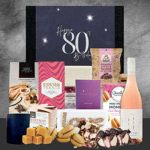 Happy 80th Relax with Rose Hamper - Tastebuds
