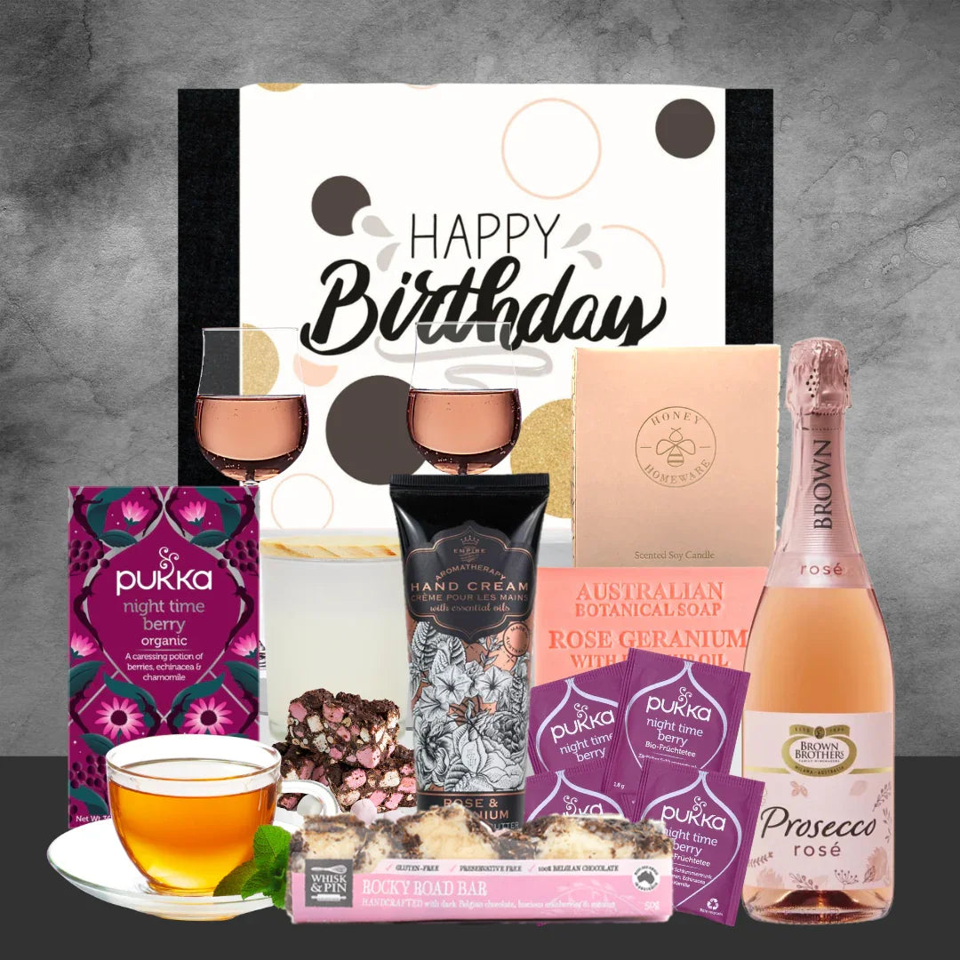 Sparkling & Relax Birthday Hamper For Her - Tastebuds