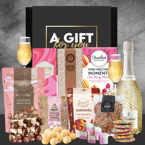 Sparkling Wine & Sweets Hamper - Tastebuds 