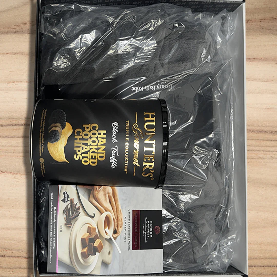 Happy 100th Plush Bathrobe & Snacks Hamper - Tastebuds