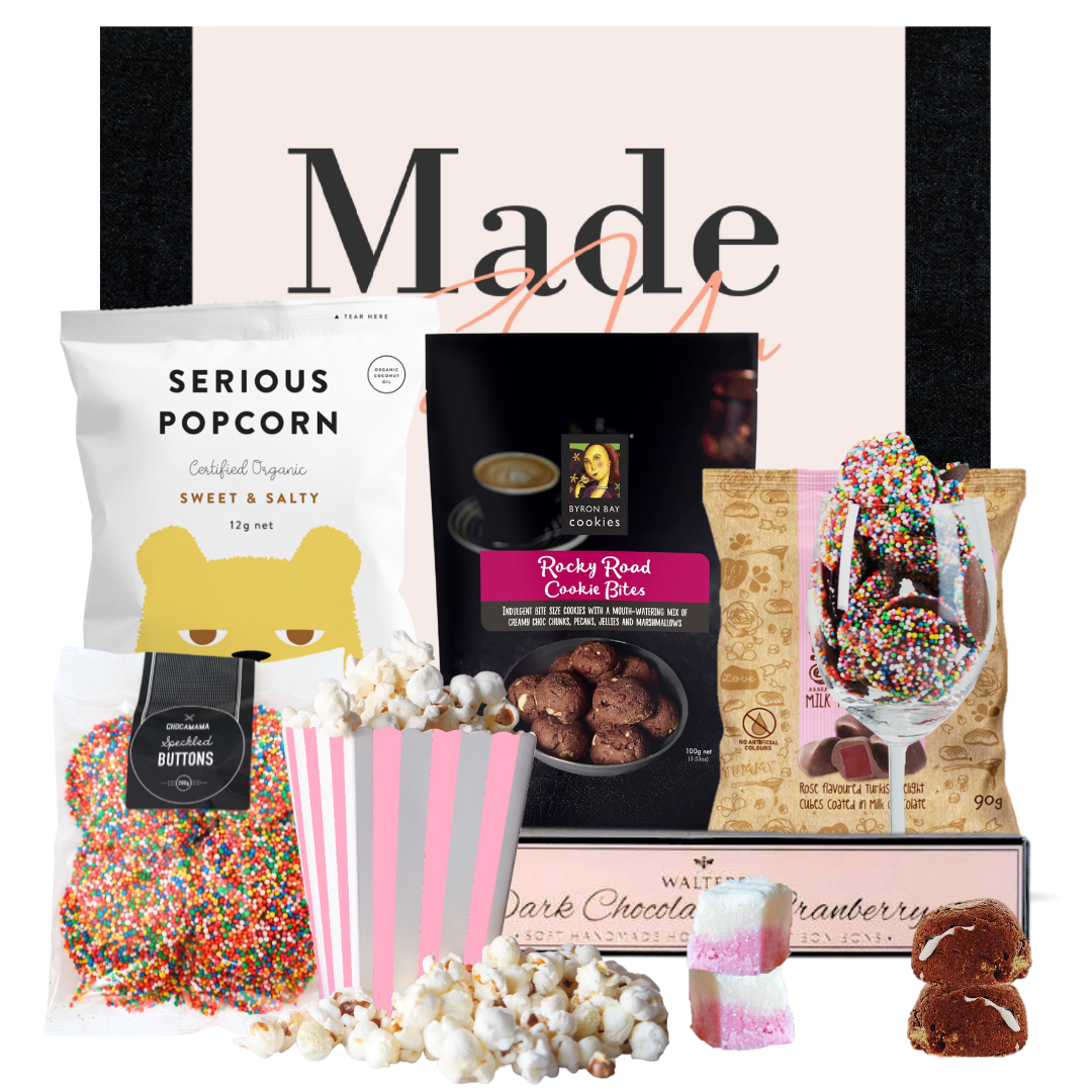 Pink Popcorn Goodie Box