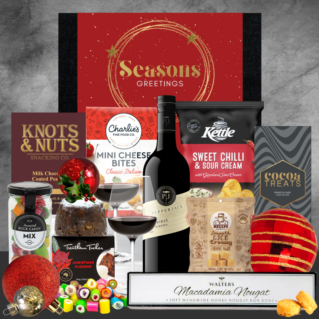 Christmas Red Wine & Pudding Hamper