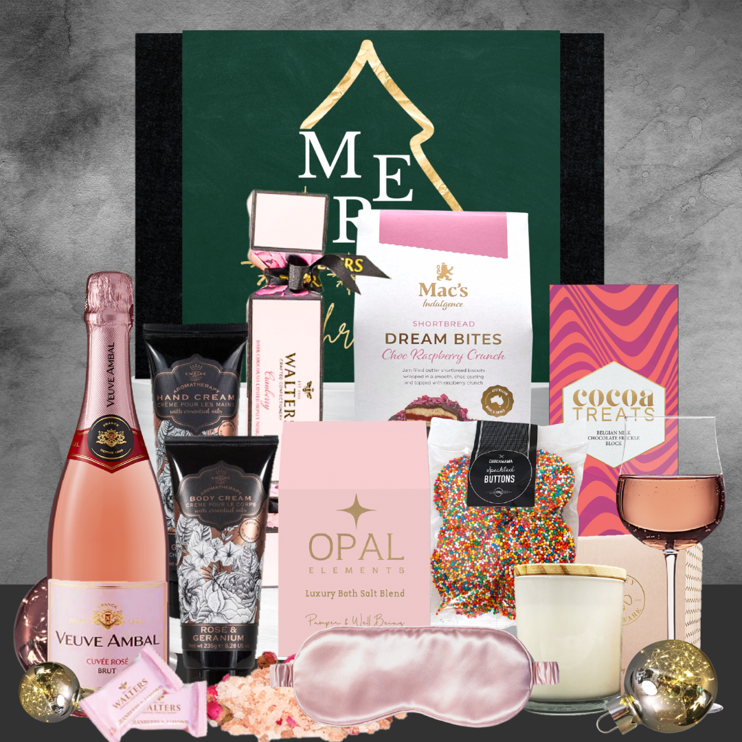 Sparkling Rose Christmas Hamper For Her