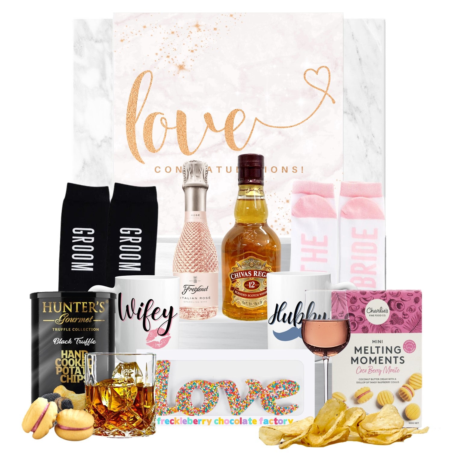 Whisky & Sparkles for the Happy Couple Hamper