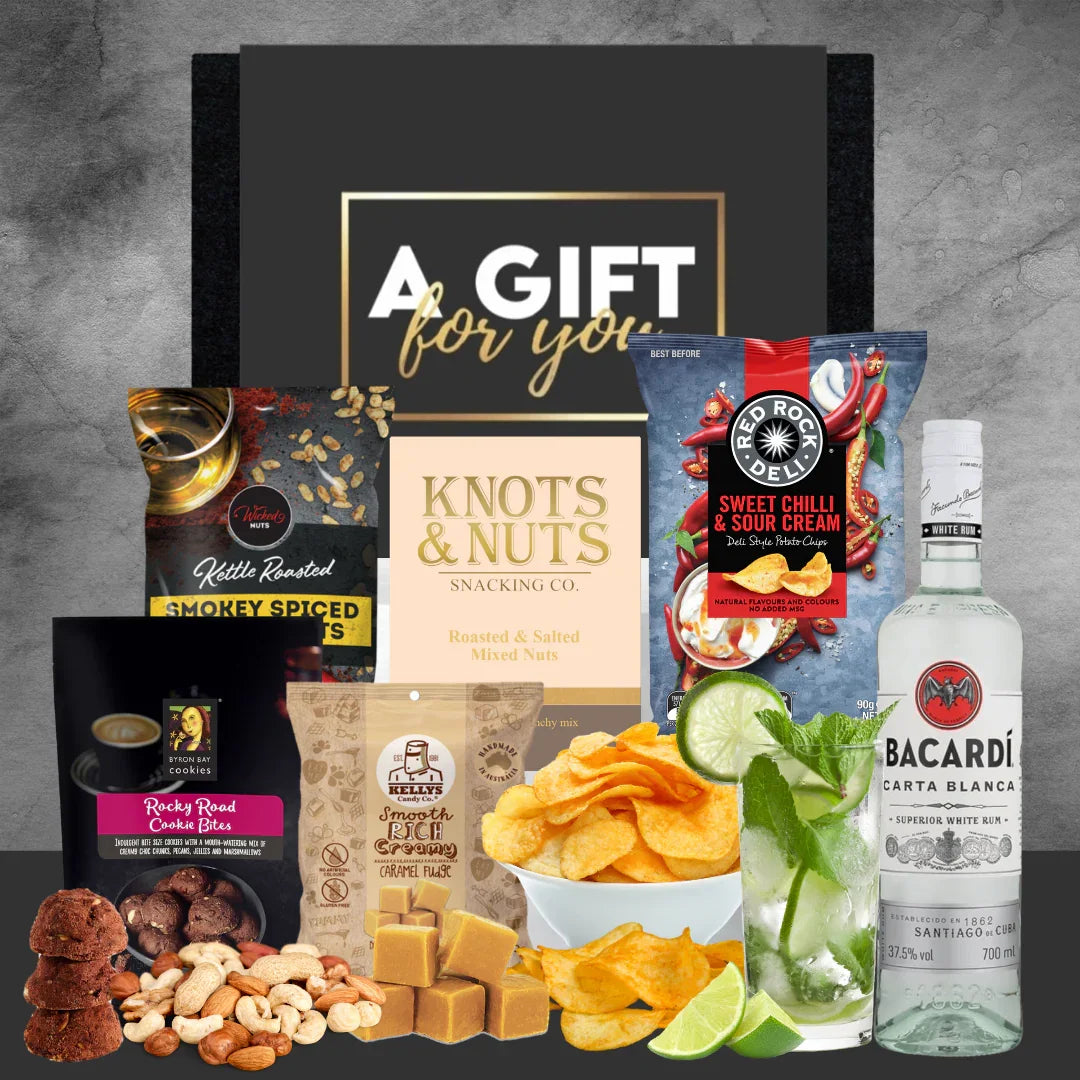 Bacardi Rum & Snacks Hamper - Tastebuds