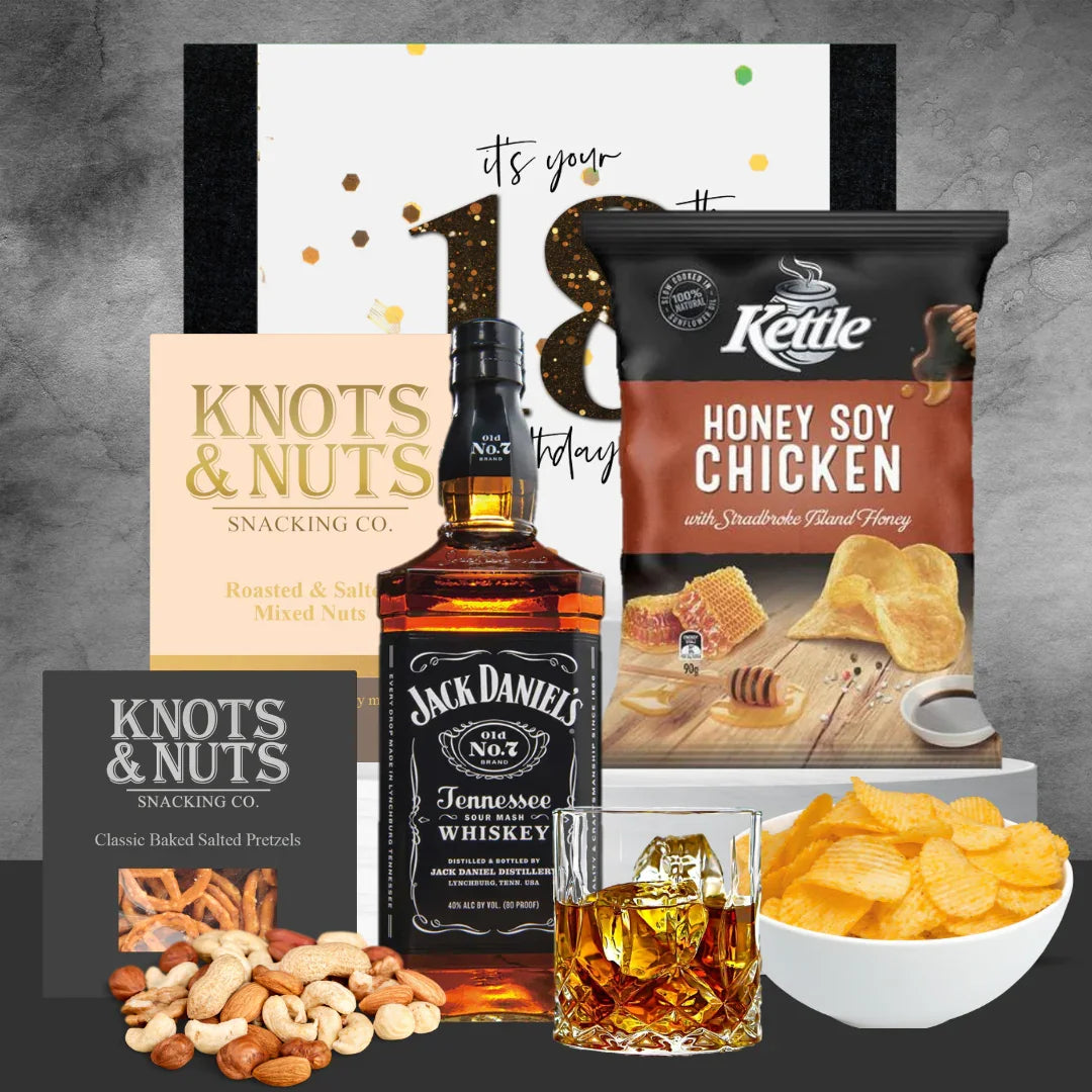 Happy 18th Jack Daniel's Savoury Nibbles - Tastebuds