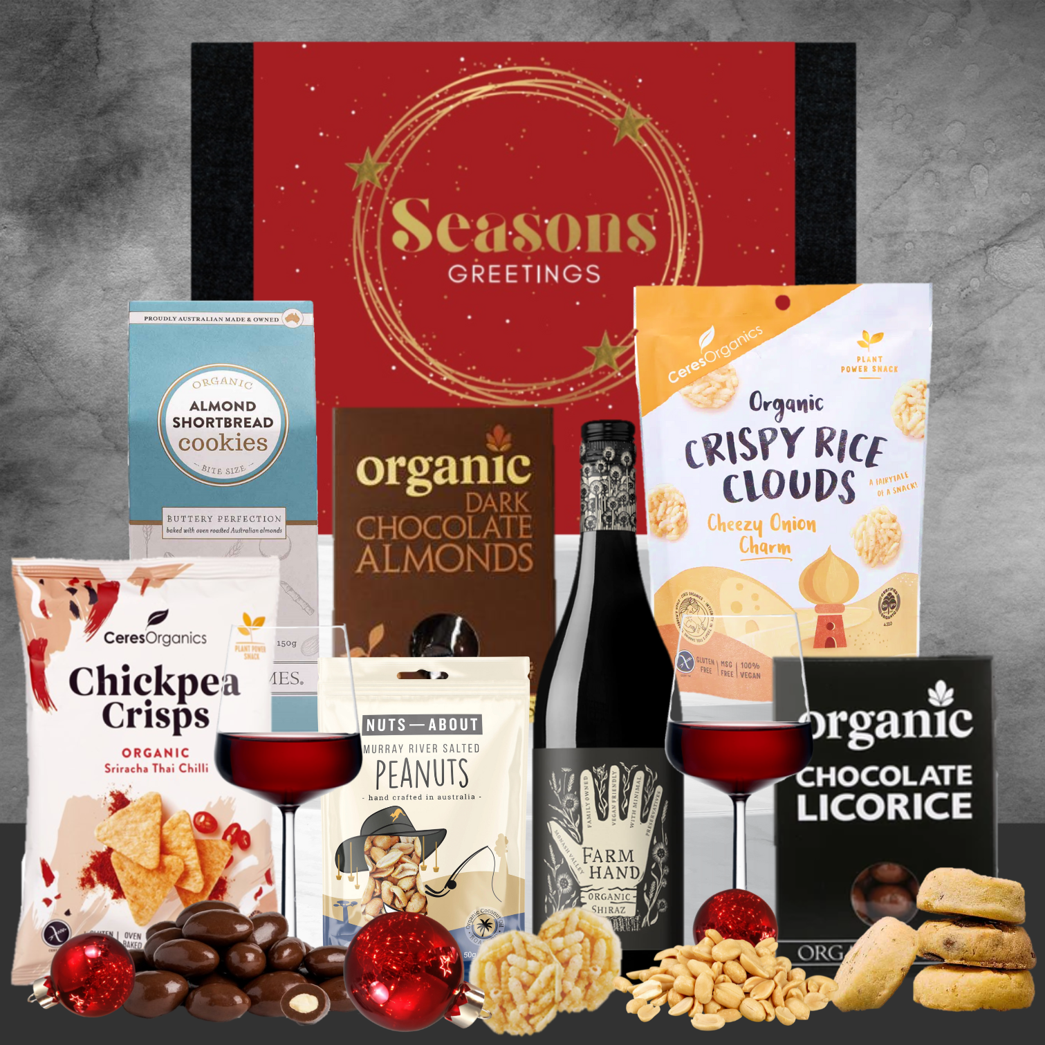 Christmas Organic Shiraz Hamper