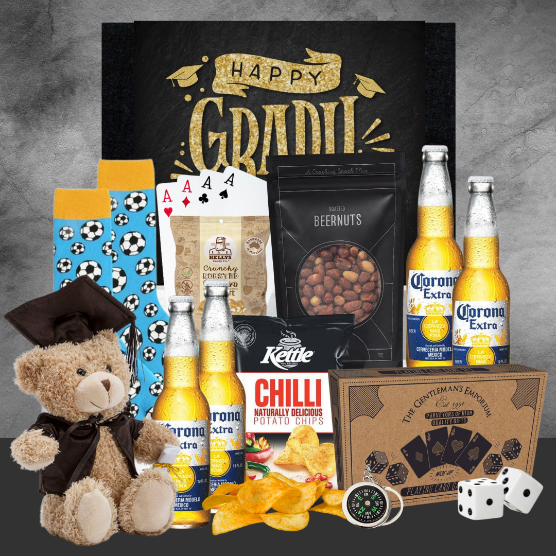 Graduate with Beer Hamper