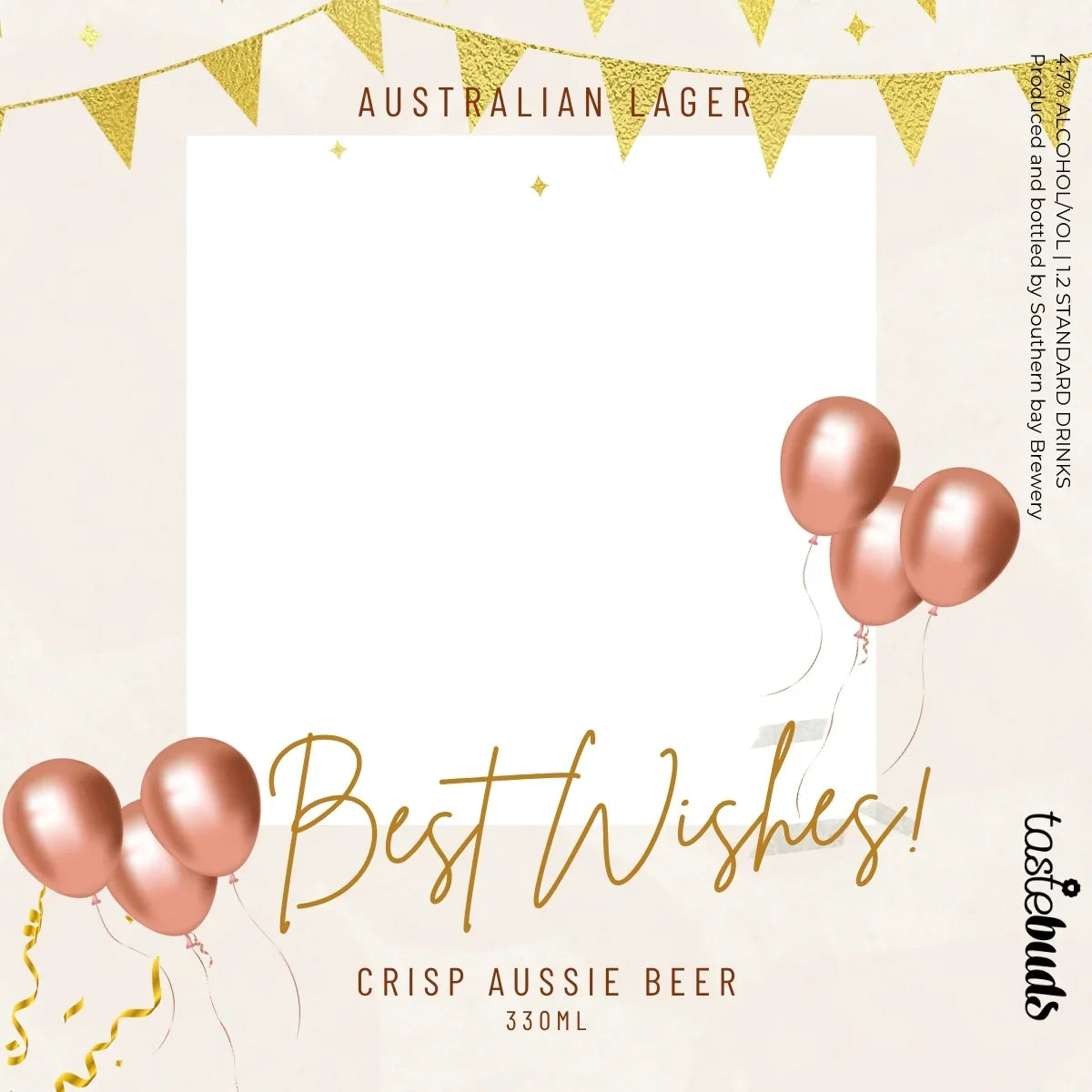 Best Wishes Beer Label - Tastebuds
