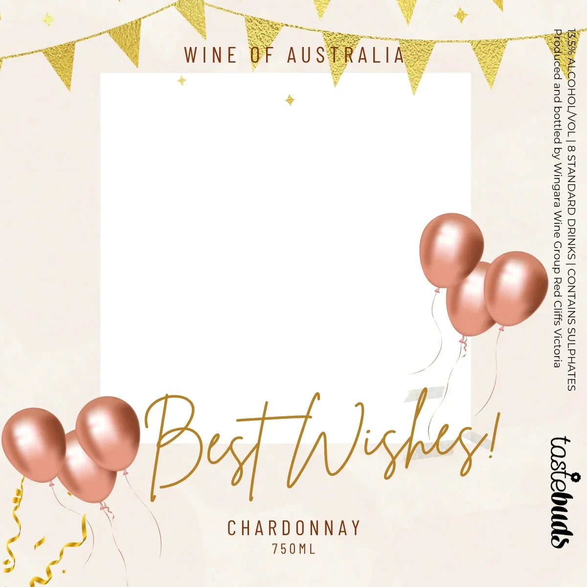 Best Wishes Chardonnay Wine Label - Tastebuds