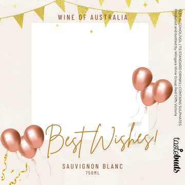 Best Wishes Sauvignon Wine Label - Tastebuds