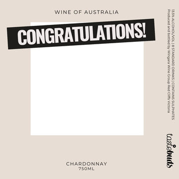 Congratulations Chardonnay Wine Label - Tastebuds