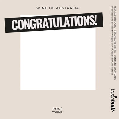 Congratulations Rose Wine Label