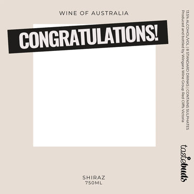 Congratulations Shiraz Wine Label