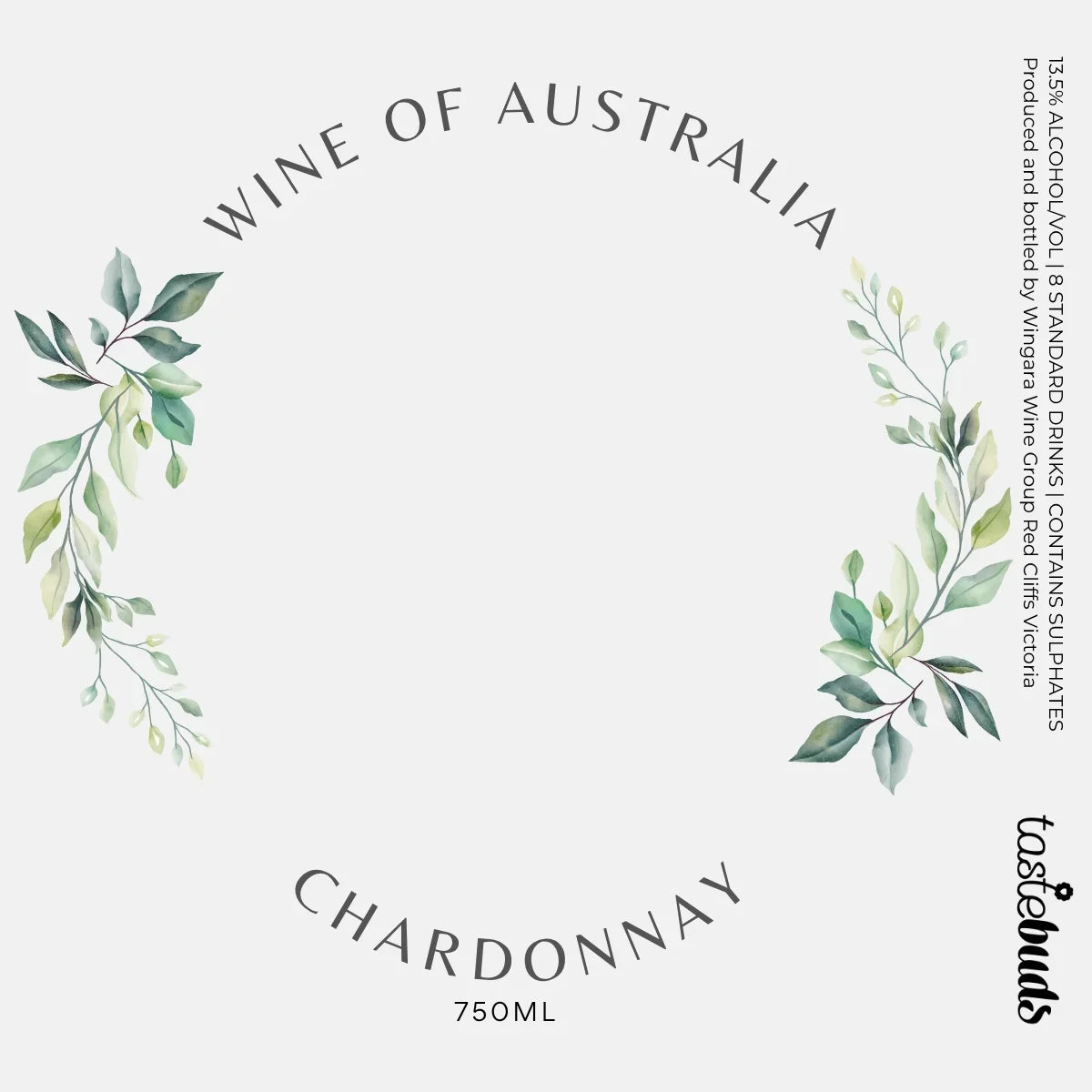 Happy Anniversary Chardonnay Wine Label - Tastebuds