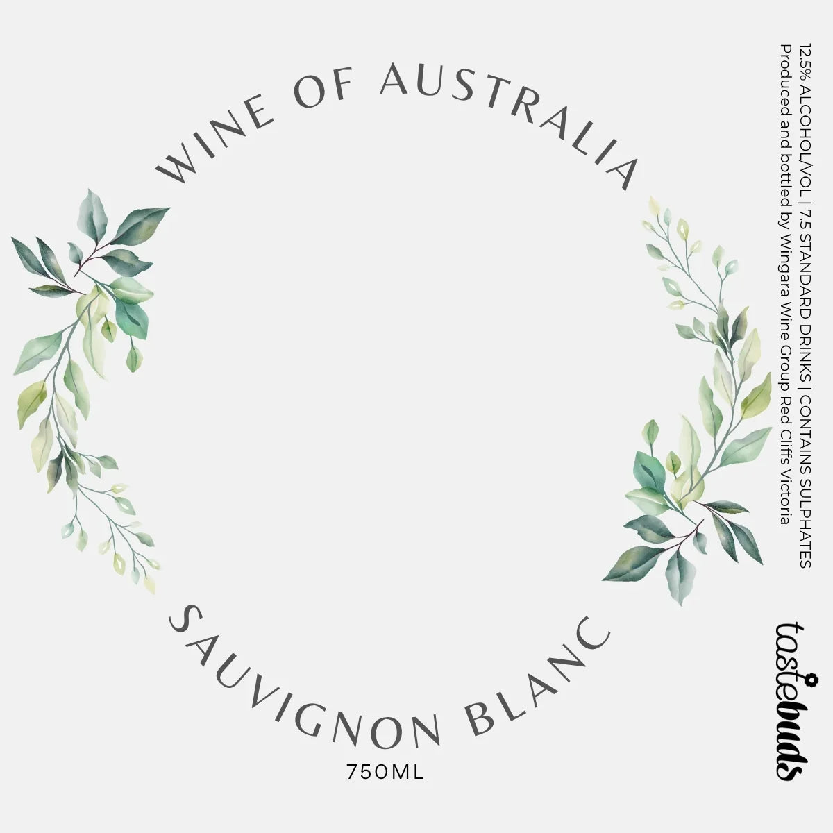 Happy Anniversary Sauvignon Wine Label - Tastebuds