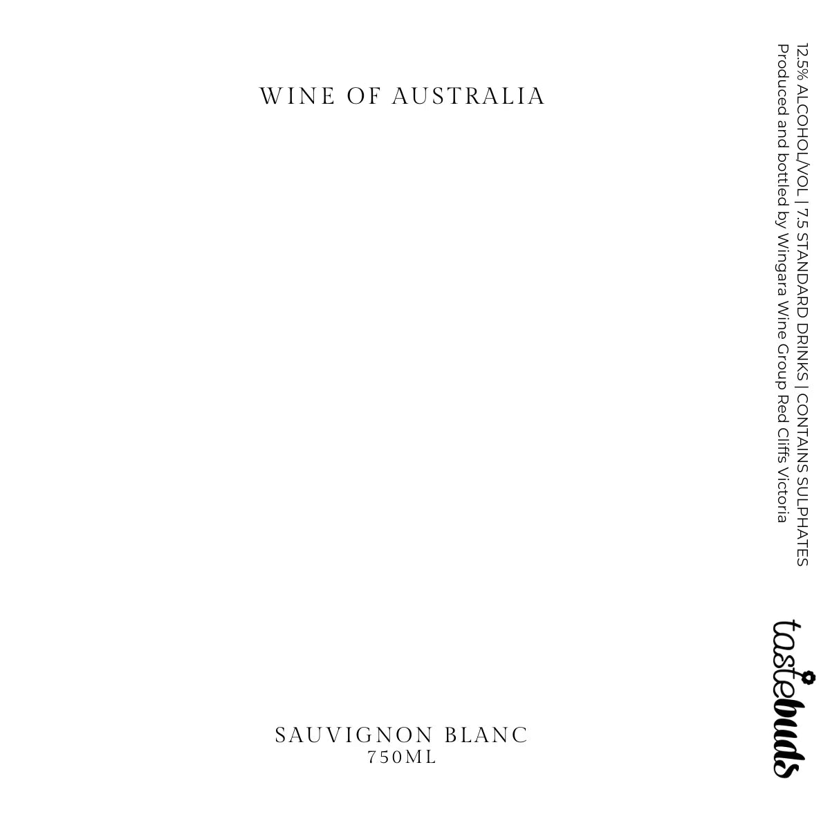 Thank You Sauvignon Wine Label - Tastebuds