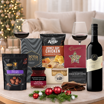 Christmas Hamper With Red Wine & Chocolate