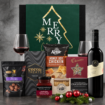 Christmas Hamper With Red Wine & Chocolate